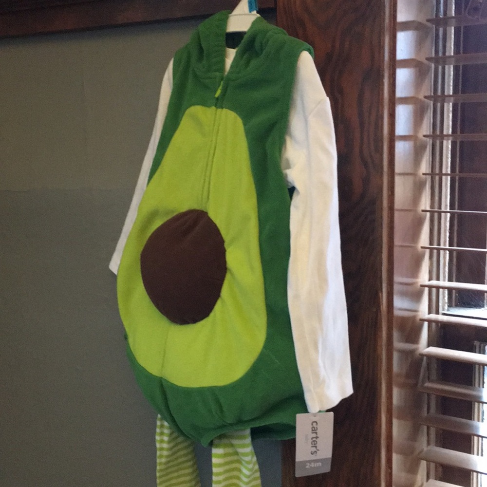NWT Carters avocado costume 24 months
